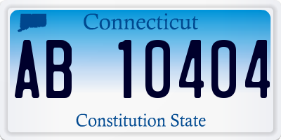 CT license plate AB10404