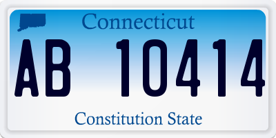 CT license plate AB10414