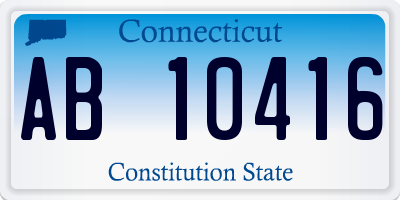 CT license plate AB10416