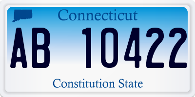 CT license plate AB10422