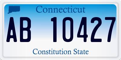 CT license plate AB10427