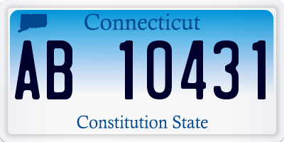 CT license plate AB10431