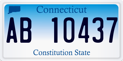 CT license plate AB10437