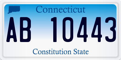 CT license plate AB10443
