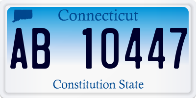 CT license plate AB10447