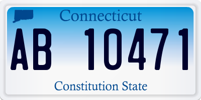 CT license plate AB10471