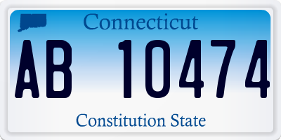 CT license plate AB10474