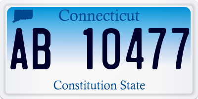 CT license plate AB10477