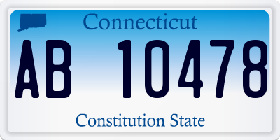 CT license plate AB10478
