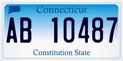 CT license plate AB10487