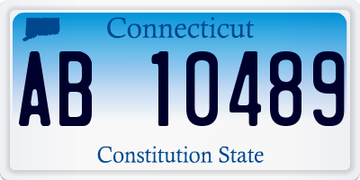 CT license plate AB10489