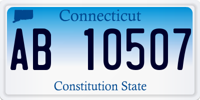 CT license plate AB10507