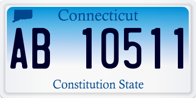 CT license plate AB10511