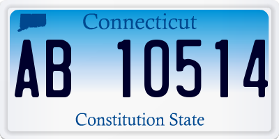 CT license plate AB10514