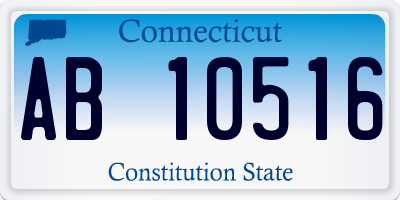 CT license plate AB10516