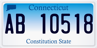 CT license plate AB10518
