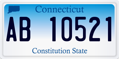 CT license plate AB10521