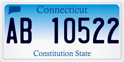 CT license plate AB10522