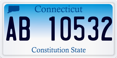 CT license plate AB10532
