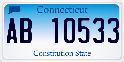 CT license plate AB10533