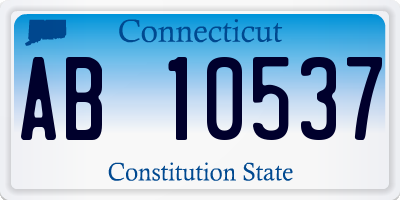 CT license plate AB10537