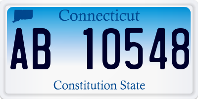 CT license plate AB10548