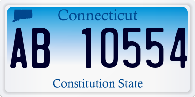 CT license plate AB10554