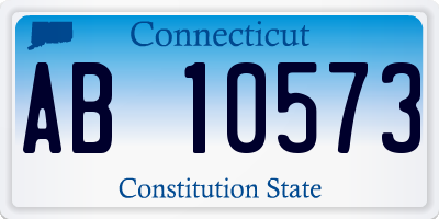 CT license plate AB10573