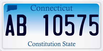 CT license plate AB10575
