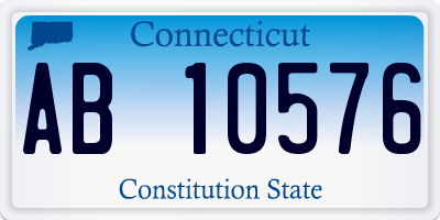 CT license plate AB10576