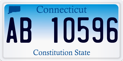 CT license plate AB10596