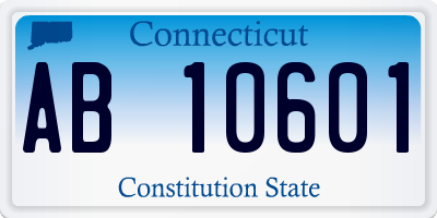 CT license plate AB10601