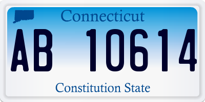CT license plate AB10614