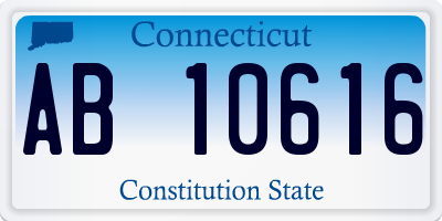 CT license plate AB10616