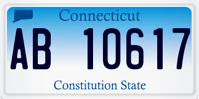CT license plate AB10617