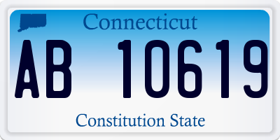 CT license plate AB10619