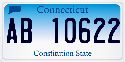 CT license plate AB10622