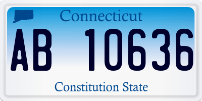 CT license plate AB10636
