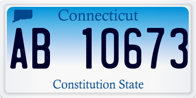 CT license plate AB10673