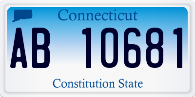 CT license plate AB10681