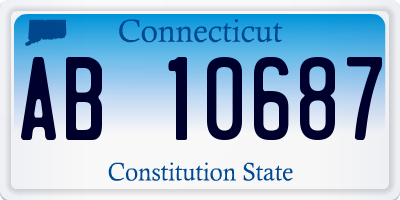 CT license plate AB10687