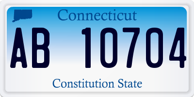 CT license plate AB10704