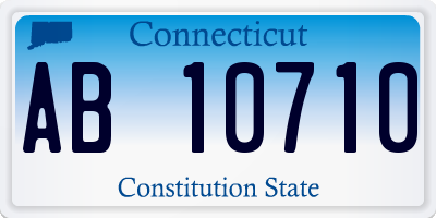 CT license plate AB10710