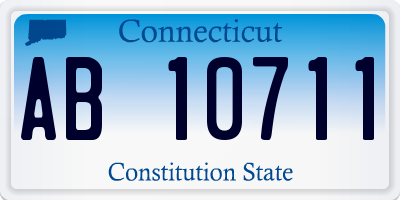 CT license plate AB10711