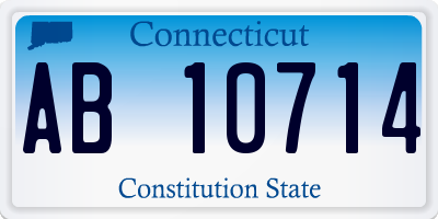 CT license plate AB10714