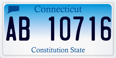 CT license plate AB10716