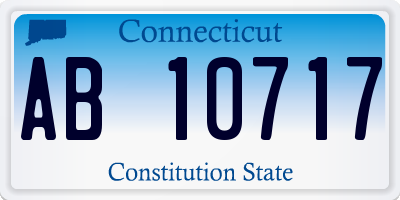 CT license plate AB10717