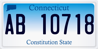 CT license plate AB10718