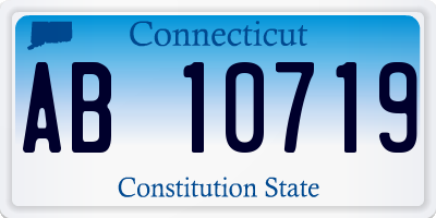 CT license plate AB10719