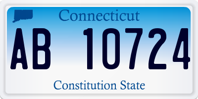 CT license plate AB10724